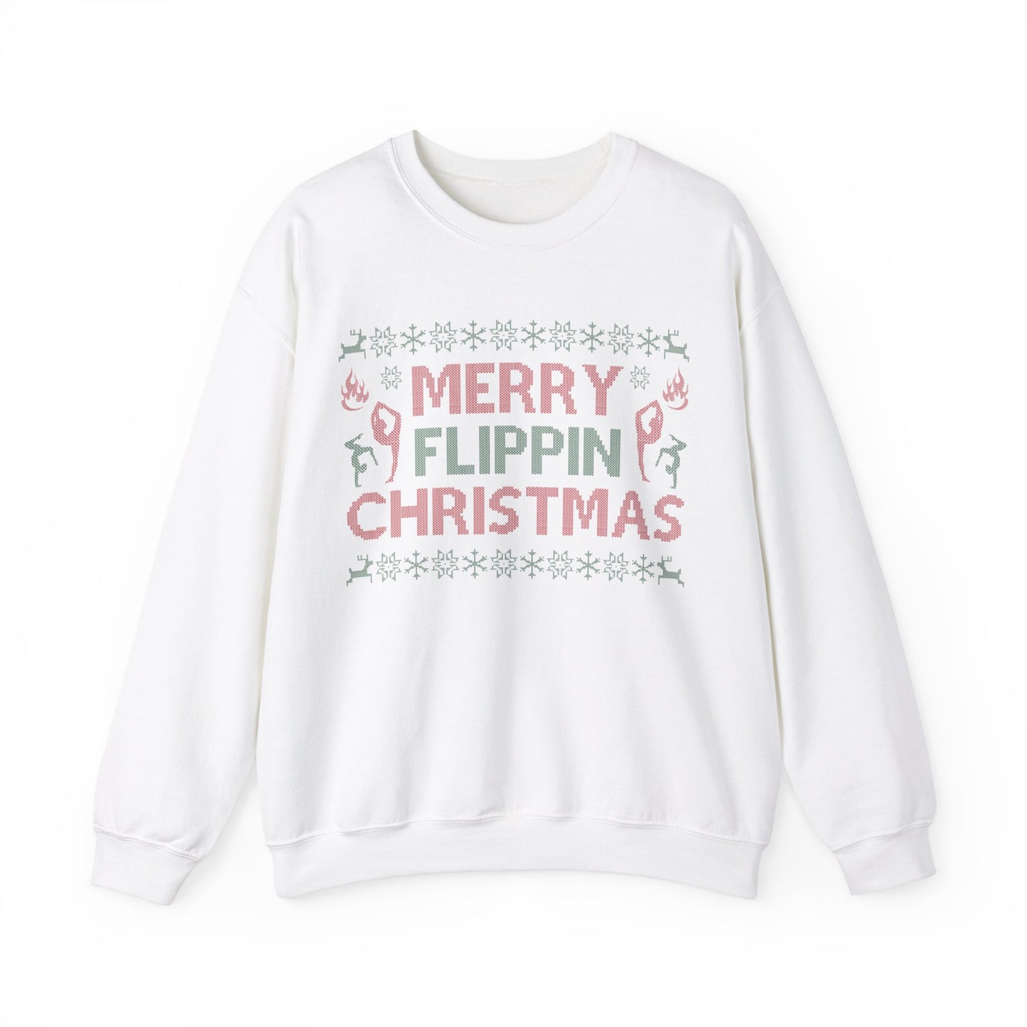 ADULT Merry Flippin Christmas, Unisex Heavy Blend™ Crewneck Sweatshirt