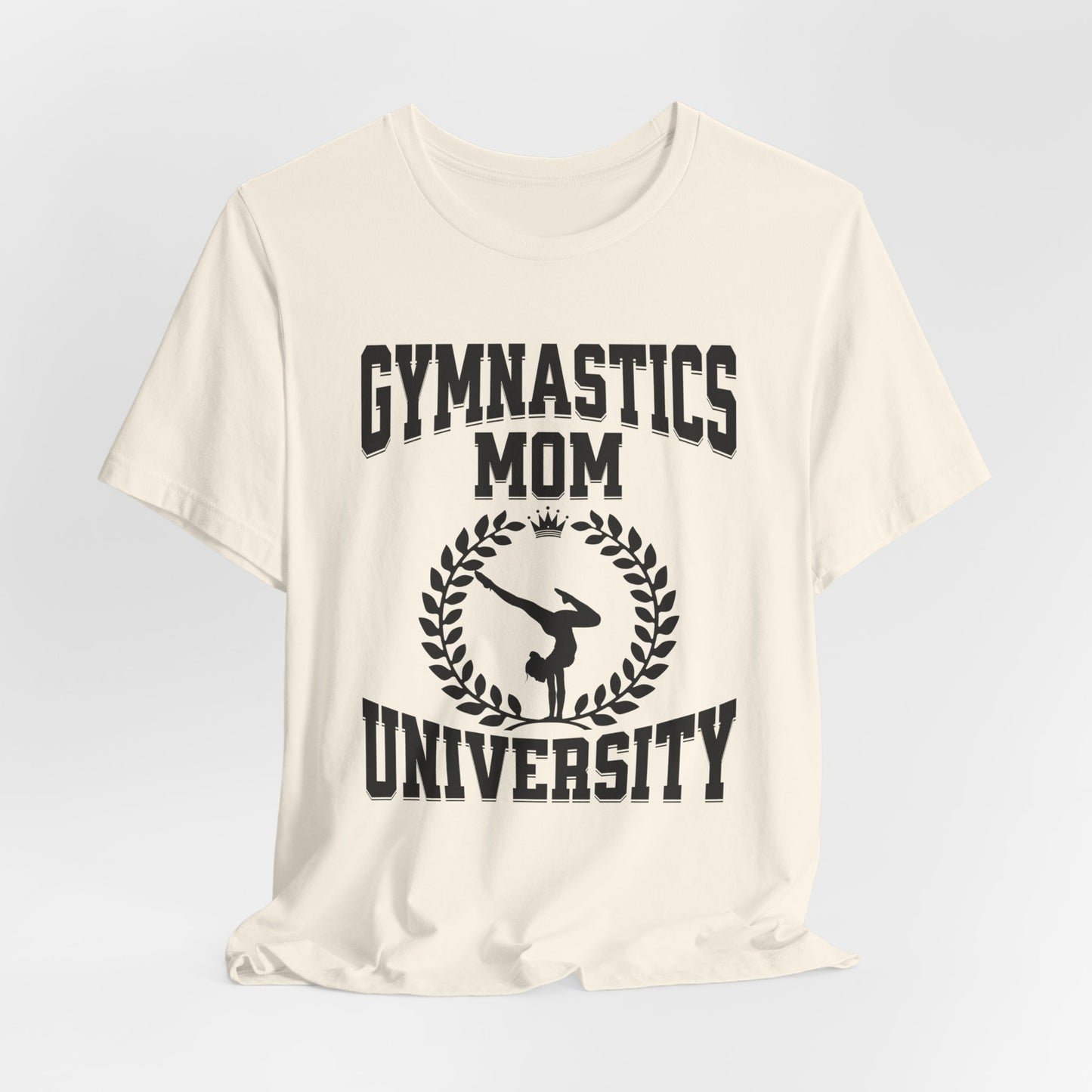 Gymnastics Mom University, Unisex Jersey Short Sleeve Tee