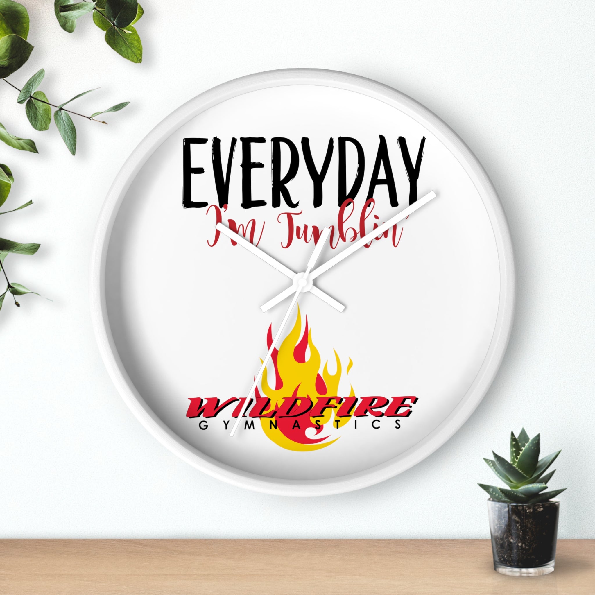 Everyday I'm Tumbling, Wildfire Gymnastics Wall Clock