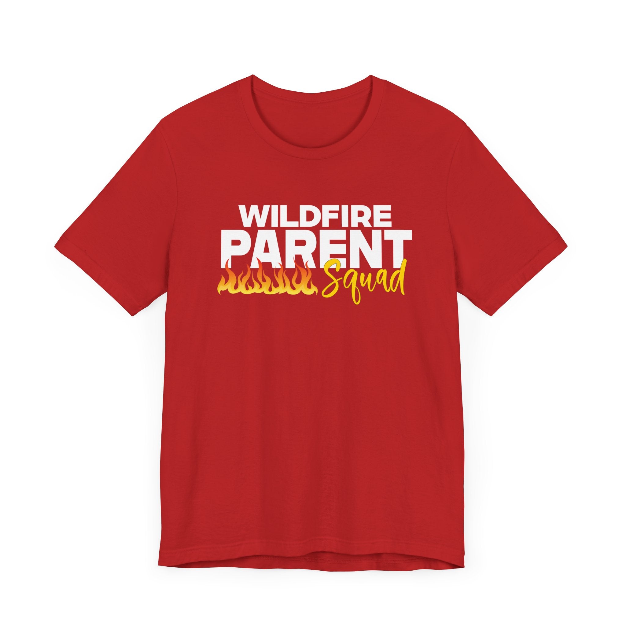 Wildfire Parent Squad, CUSTOM Last Name, Unisex Jersey Short Sleeve Tee