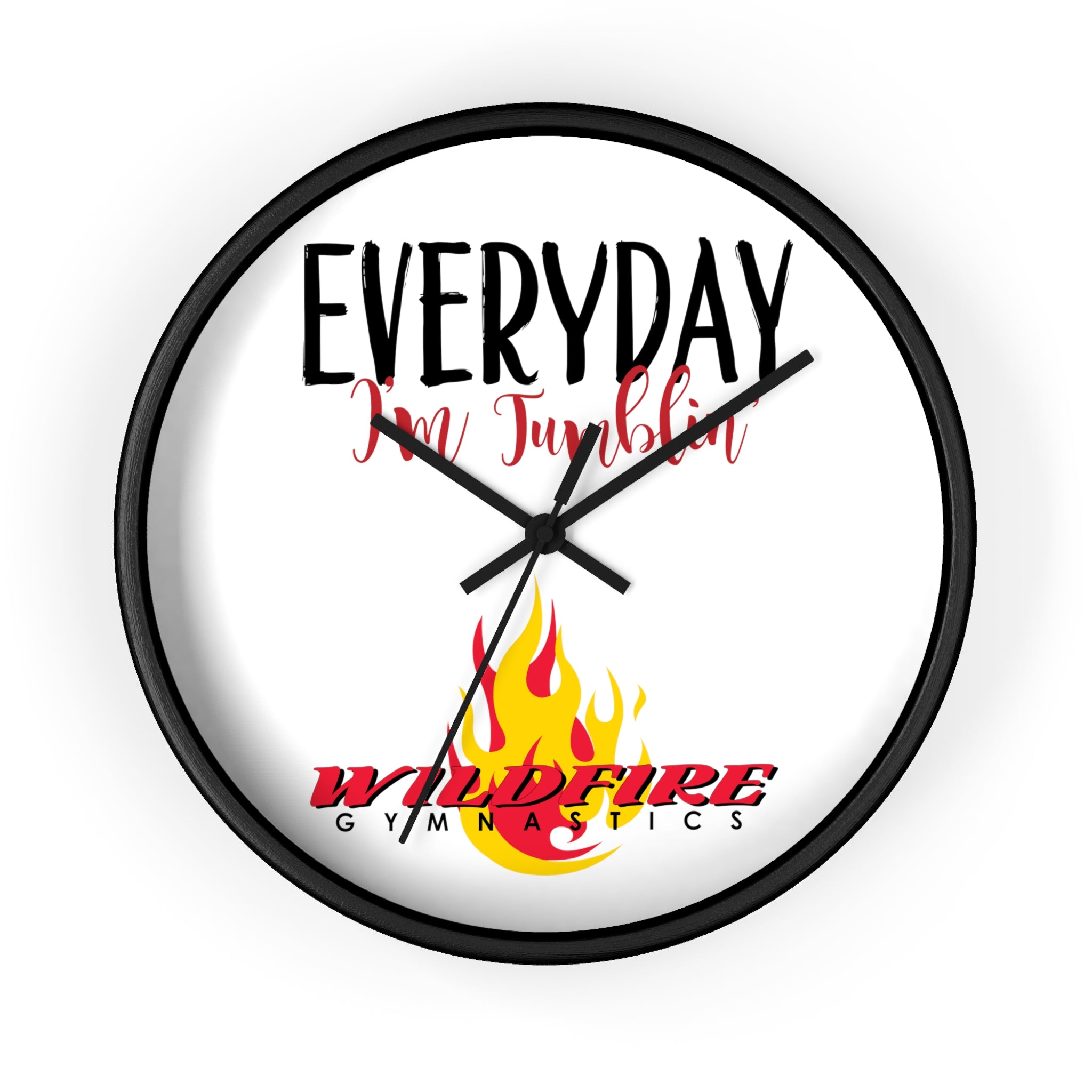 Everyday I'm Tumbling, Wildfire Gymnastics Wall Clock