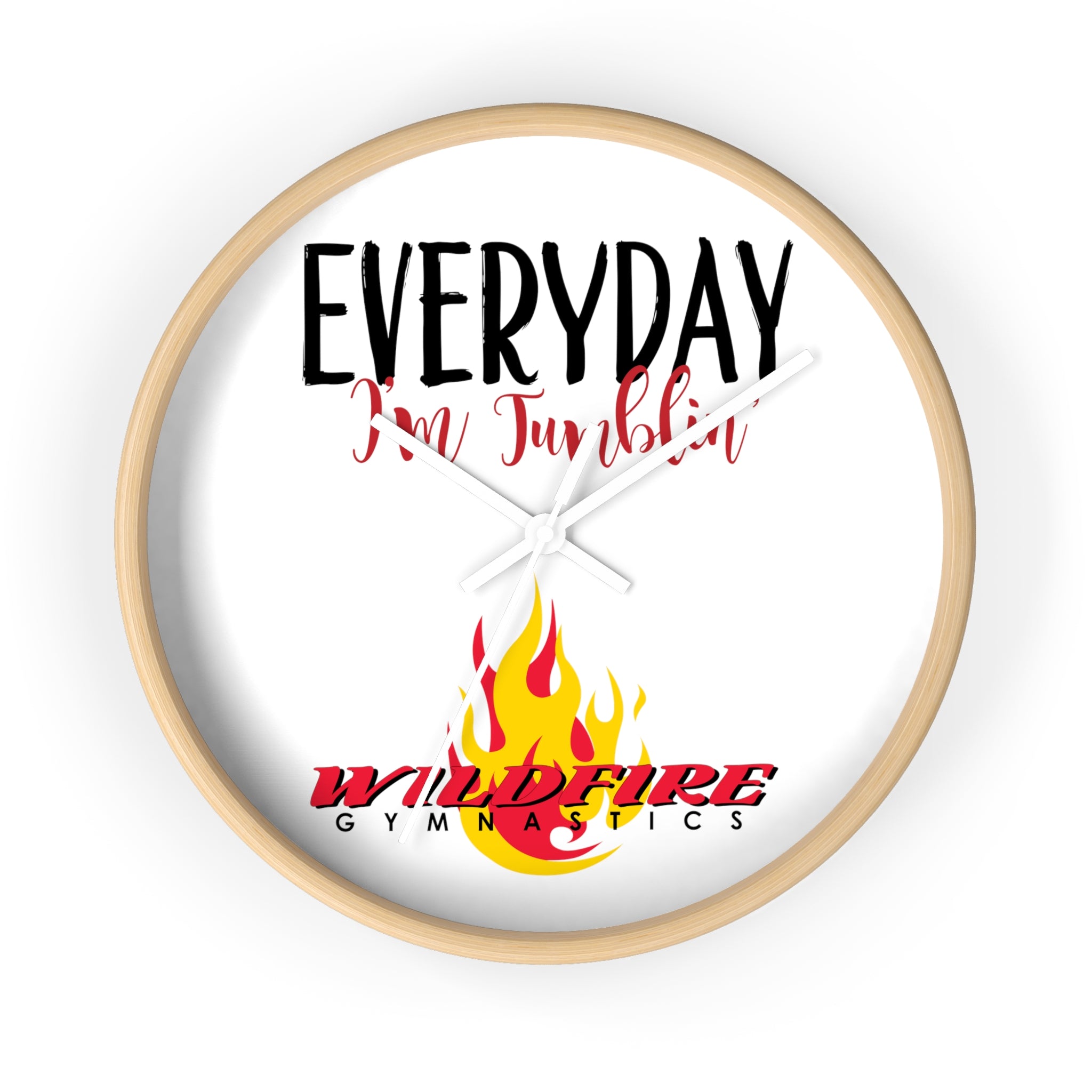 Everyday I'm Tumbling, Wildfire Gymnastics Wall Clock