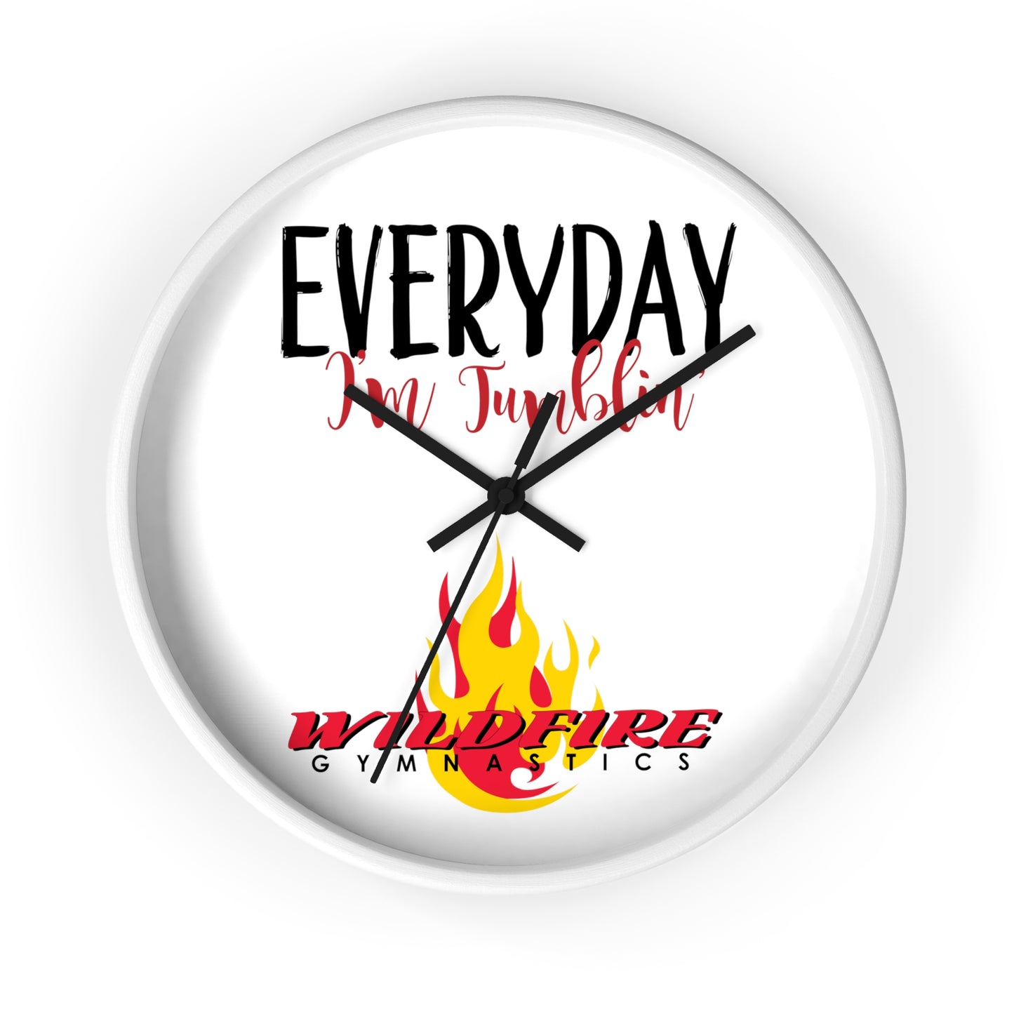 Everyday I'm Tumbling, Wildfire Gymnastics Wall Clock