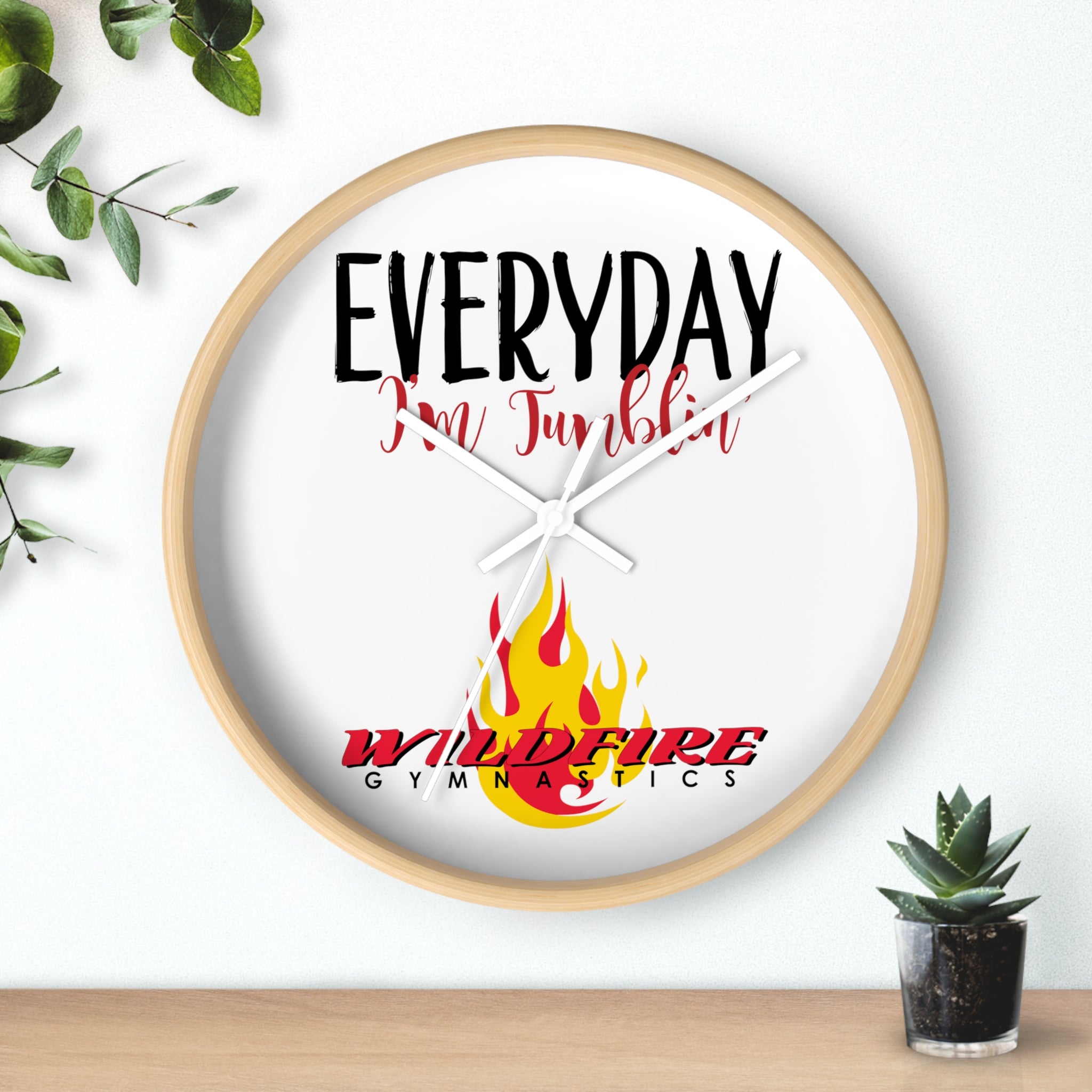 Everyday I'm Tumbling, Wildfire Gymnastics Wall Clock