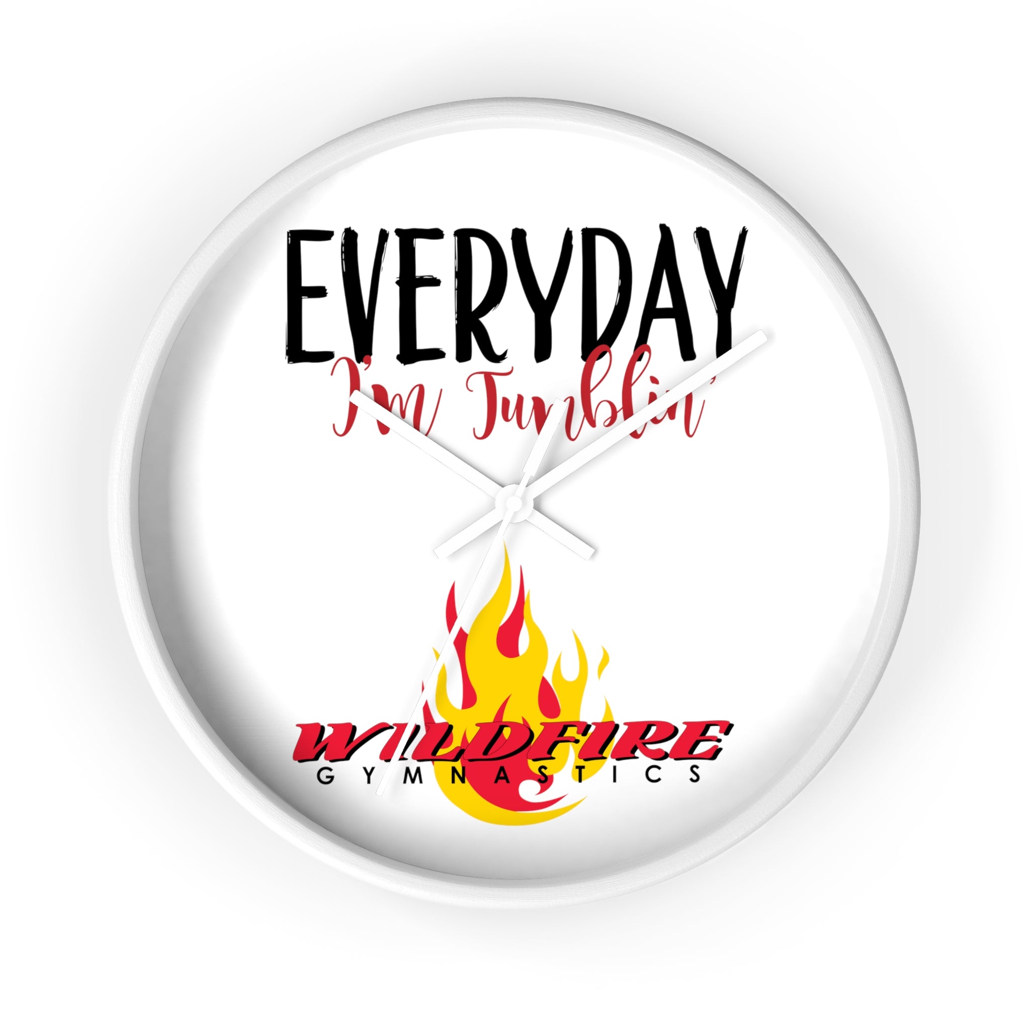 Everyday I'm Tumbling, Wildfire Gymnastics Wall Clock