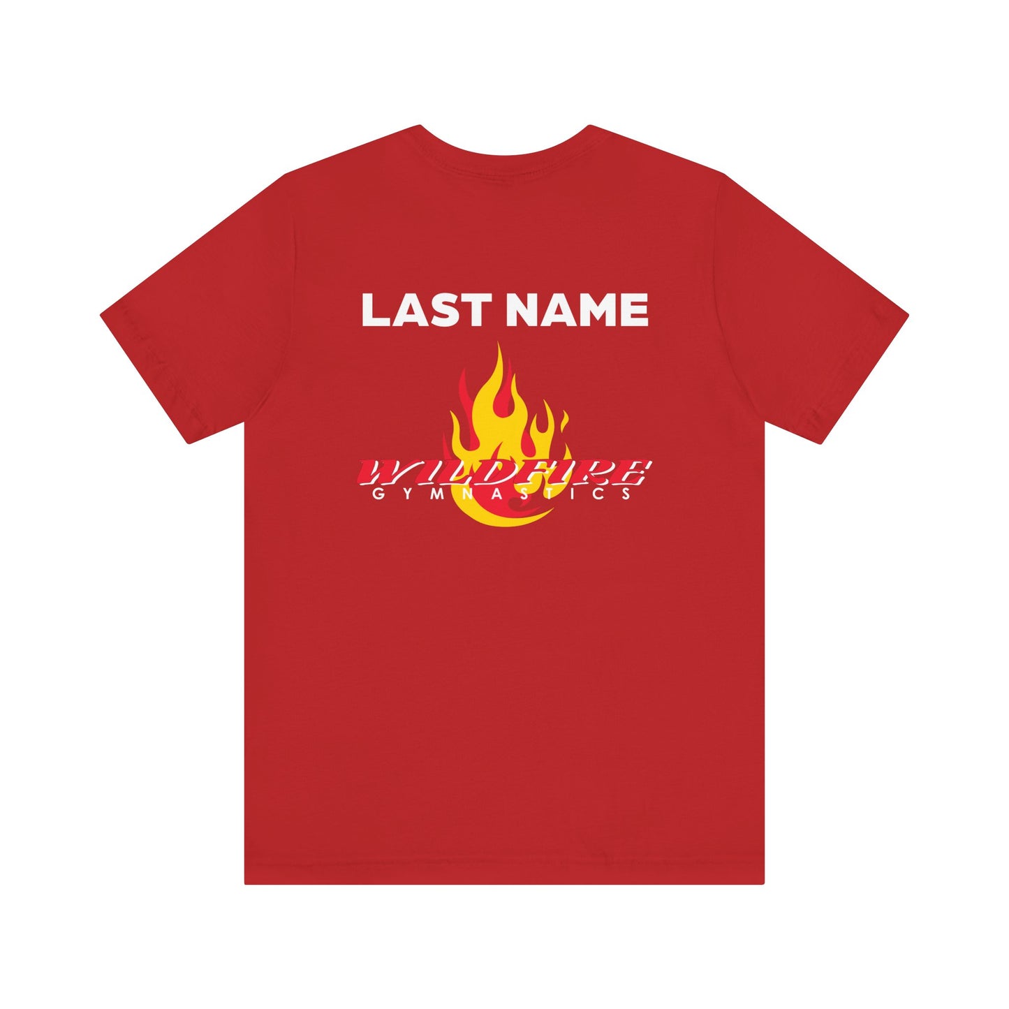 Wildfire Parent Squad, CUSTOM Last Name, Unisex Jersey Short Sleeve Tee