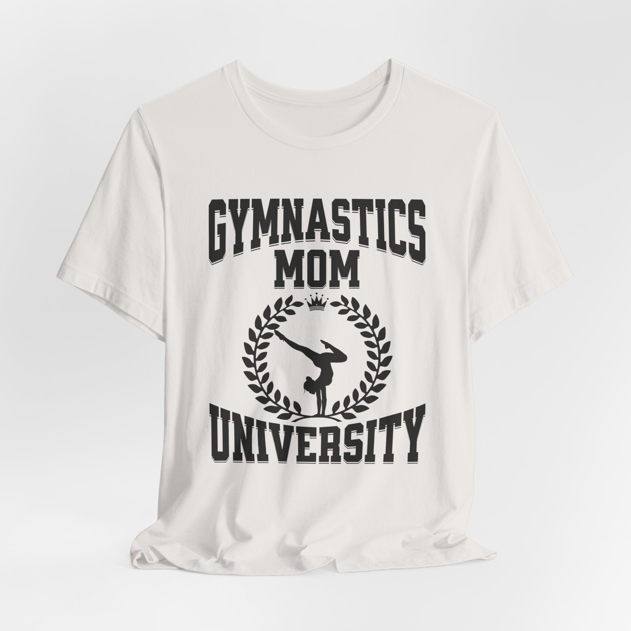 Gymnastics Mom University, Unisex Jersey Short Sleeve Tee