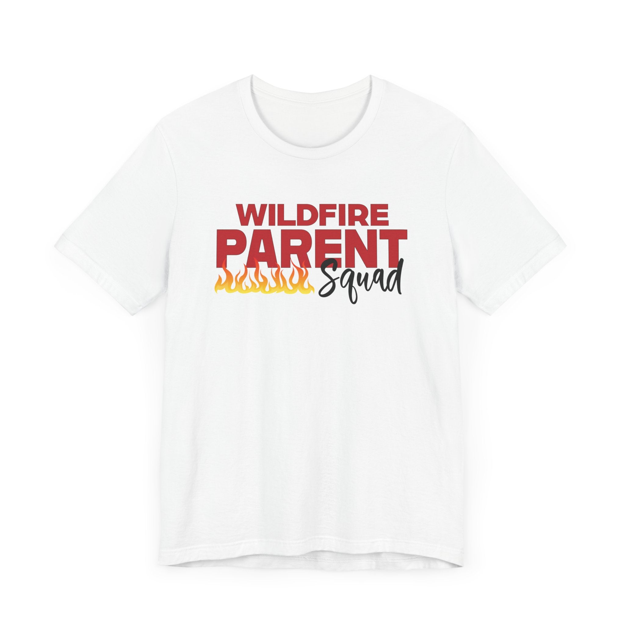 Wildfire Parent Squad, CUSTOM Last Name, Unisex Jersey Short Sleeve Tee