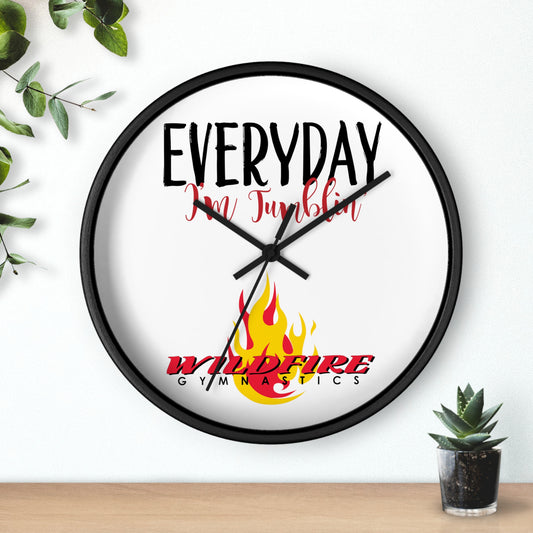 Everyday I'm Tumbling, Wildfire Gymnastics Wall Clock