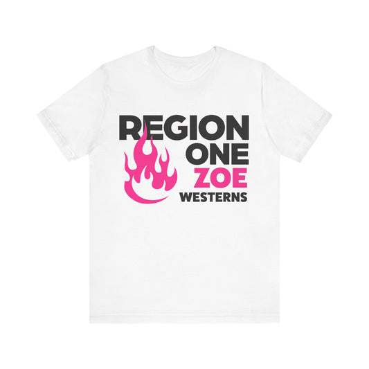 Region One Zoe, Westerns 2024, Unisex Jersey Short Sleeve Tee