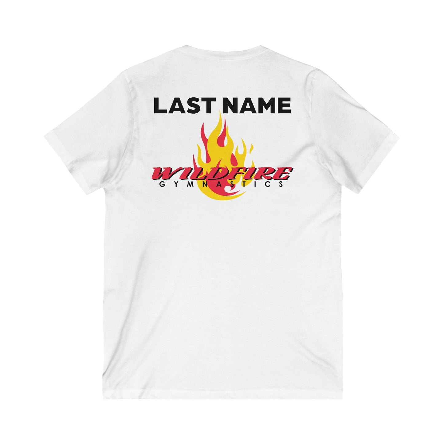 Wildfire Parent Squad, CUSTOM Last Name, Unisex Jersey Short Sleeve V-Neck Tee