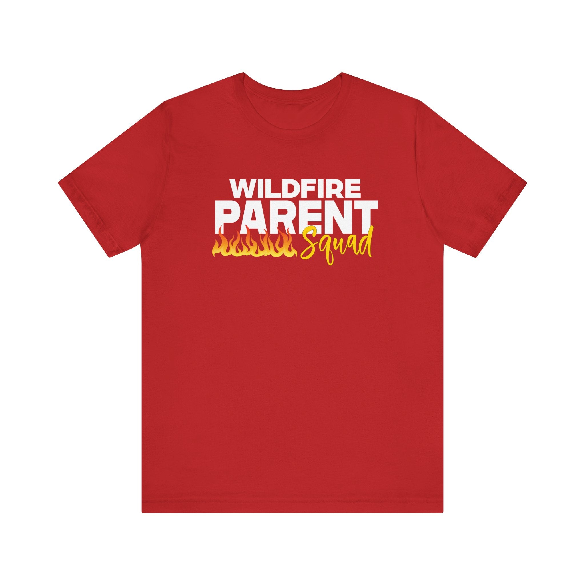 Wildfire Parent Squad, CUSTOM Last Name, Unisex Jersey Short Sleeve Tee