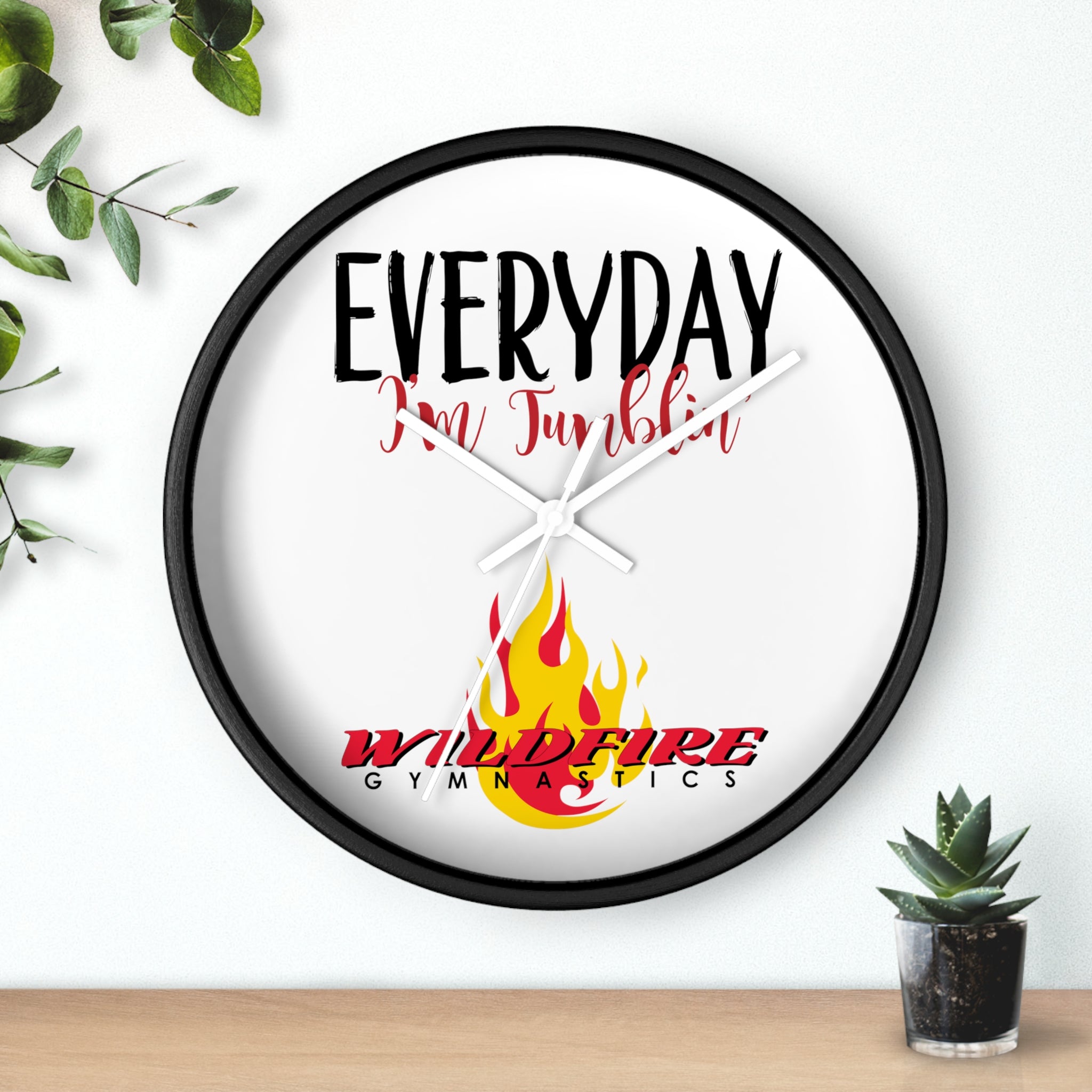 Everyday I'm Tumbling, Wildfire Gymnastics Wall Clock