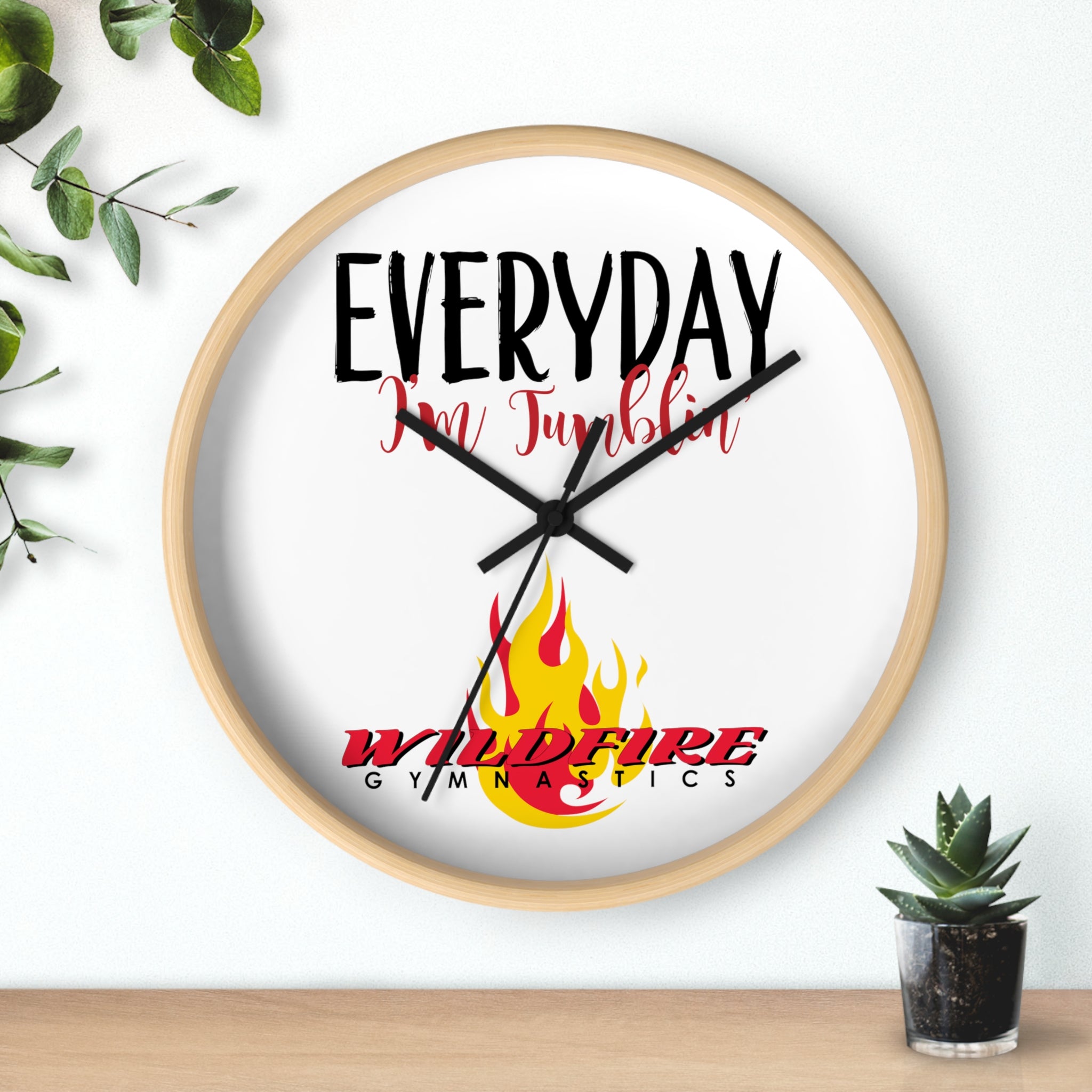 Everyday I'm Tumbling, Wildfire Gymnastics Wall Clock