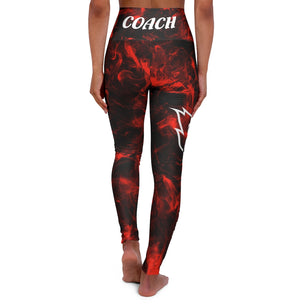 COACH Red Flame Wildfire, High Waisted Yoga Leggings