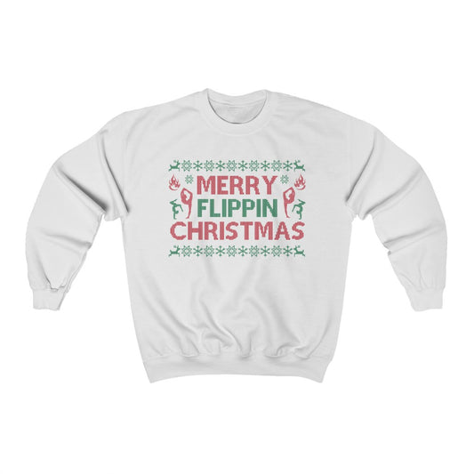 Merry Flippin Christmas, Unisex Heavy Blend™ Crewneck Sweatshirt
