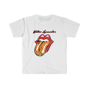 FIRE QUEENS, Rolling Stones Flames, Unisex Softstyle T-Shirt