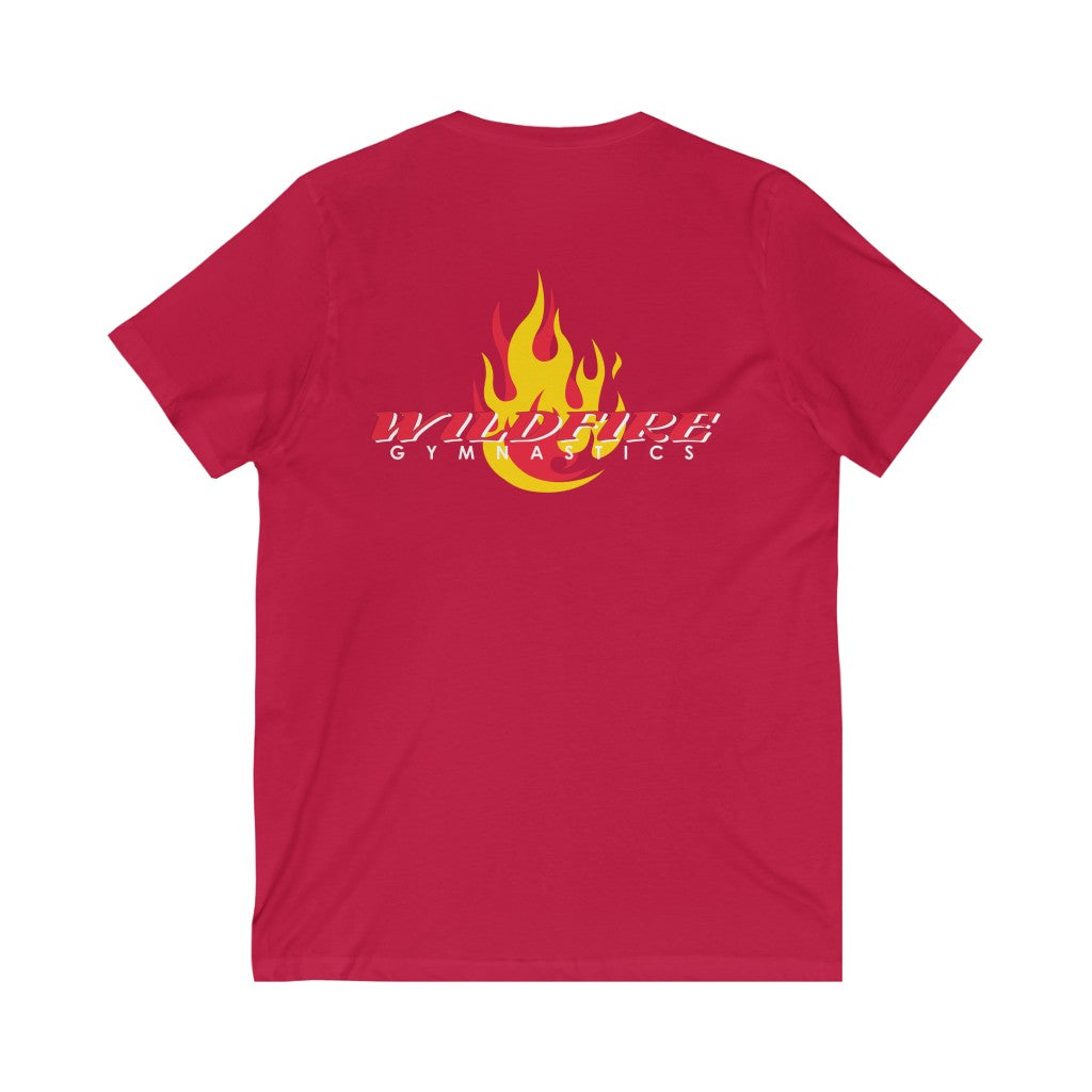 Wildfire Parent Squad, Unisex Jersey Short Sleeve V-Neck Tee